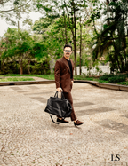 Double-Breasted Italian Suit Marsala