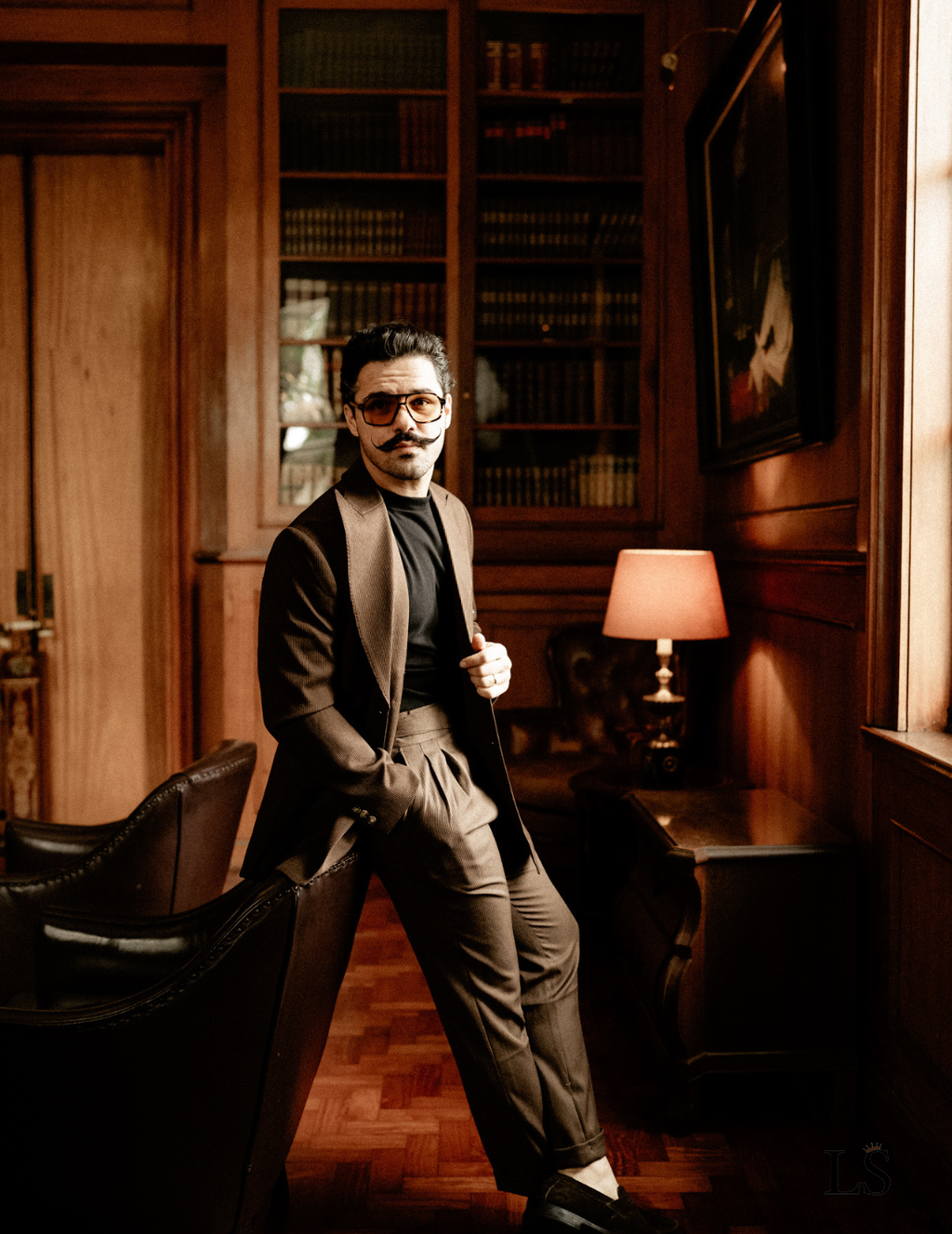 Double-Breasted Italian Suit Marsala