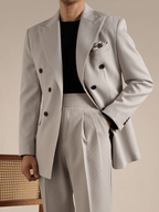 Double-Breasted Italian Suit Marsala