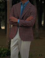 Blazer Two-Button Glen Plaid