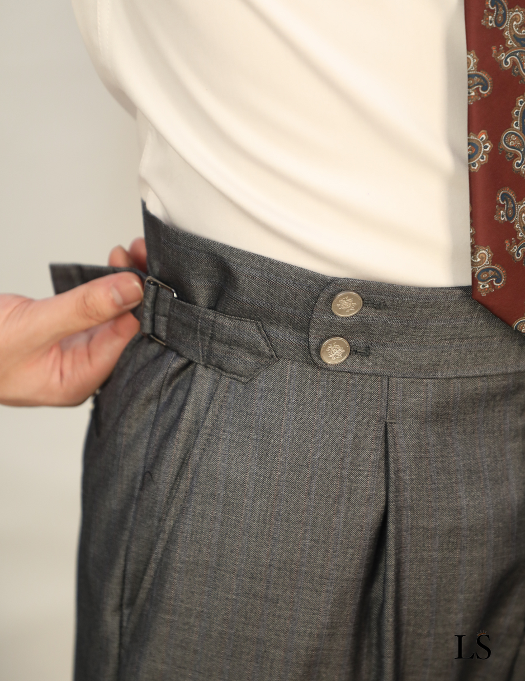 Double Breasted Peak Lapel Gray Suit