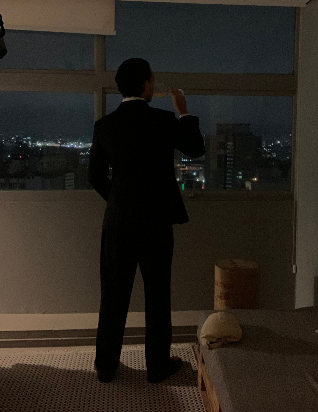 Double Breasted Genoa Black Suit