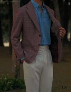 Blazer Two-Button Glen Plaid