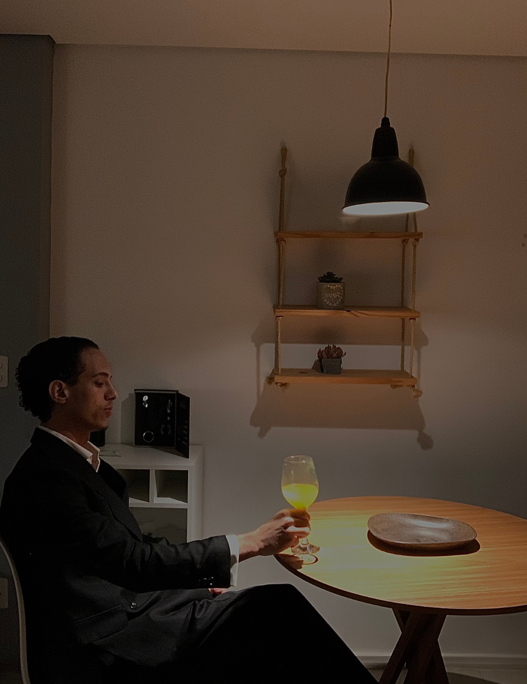 Double Breasted Genoa Black Suit