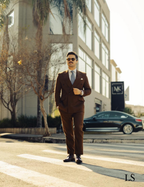 Brown Bologna Overlap Suit