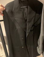 Double Breasted Genoa Black Suit