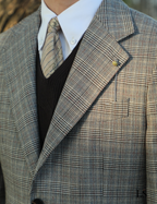 Blazer Two-Button Glen Plaid