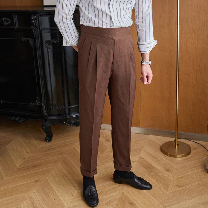 Double-Breasted Italian Suit Marsala