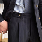 Double Breasted English Pinstripe Suit