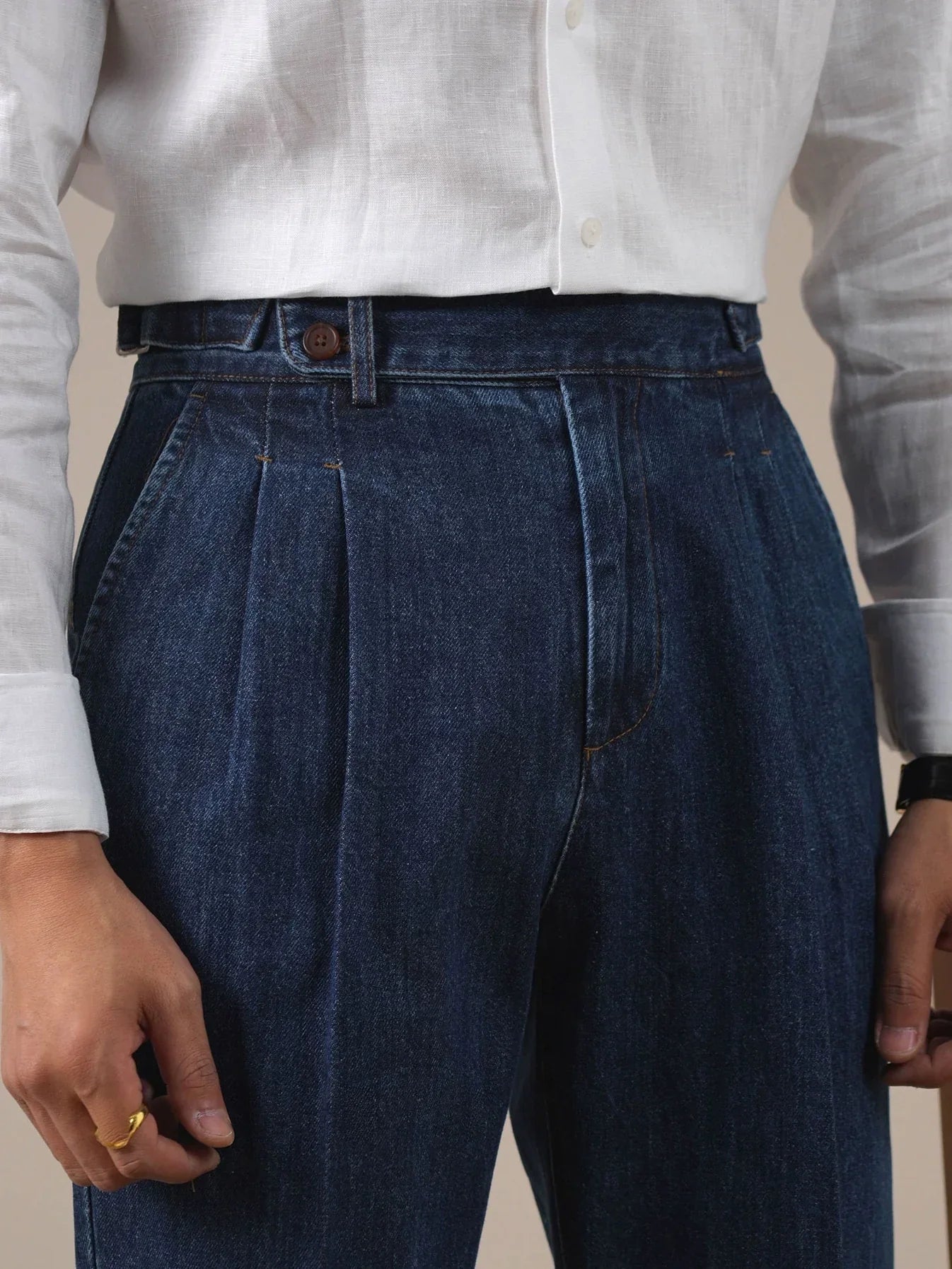 Isernia High Waisted Denim Pants