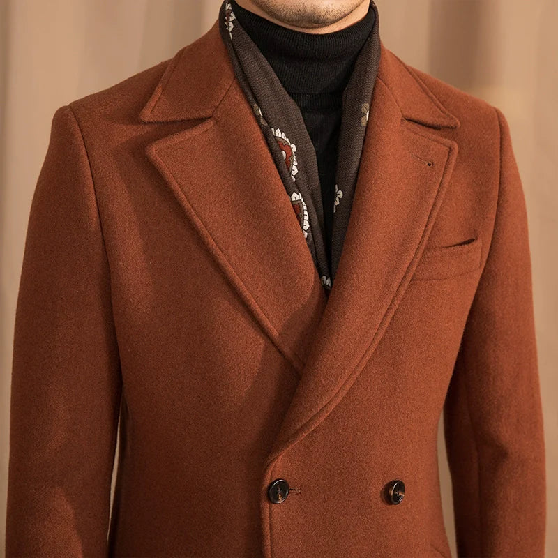 Caramel Double Breasted Novara Overcoat