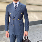 Double Breasted English Pinstripe Suit