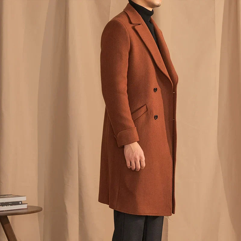 Caramel Double Breasted Novara Overcoat