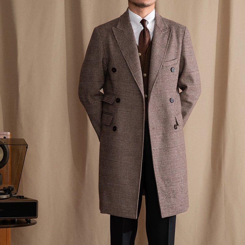 Prince of Wales Double Breasted Overcoat