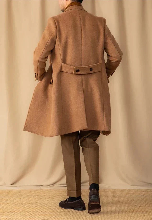 Khaki Double Breasted Overcoat