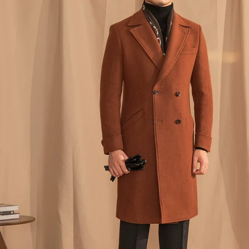 Caramel Double Breasted Novara Overcoat