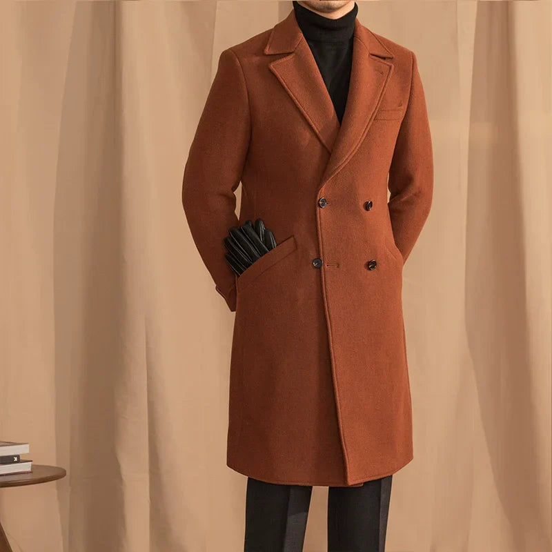 Caramel Double Breasted Novara Overcoat