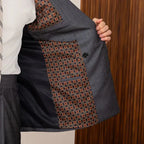 Double Breasted Peak Lapel Gray Suit