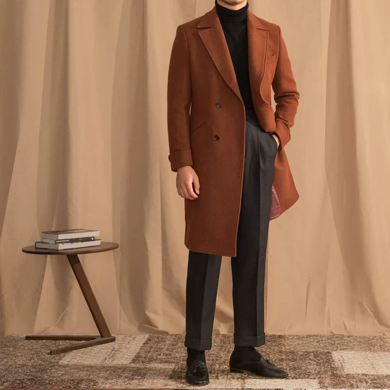 Caramel Double Breasted Novara Overcoat