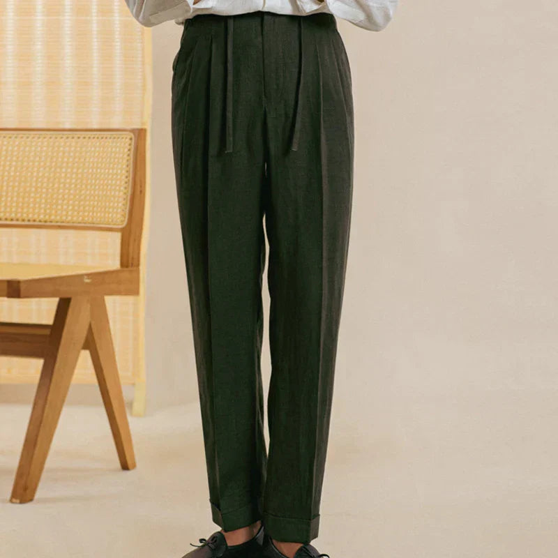 Elastic Linen Pants Looped LS059