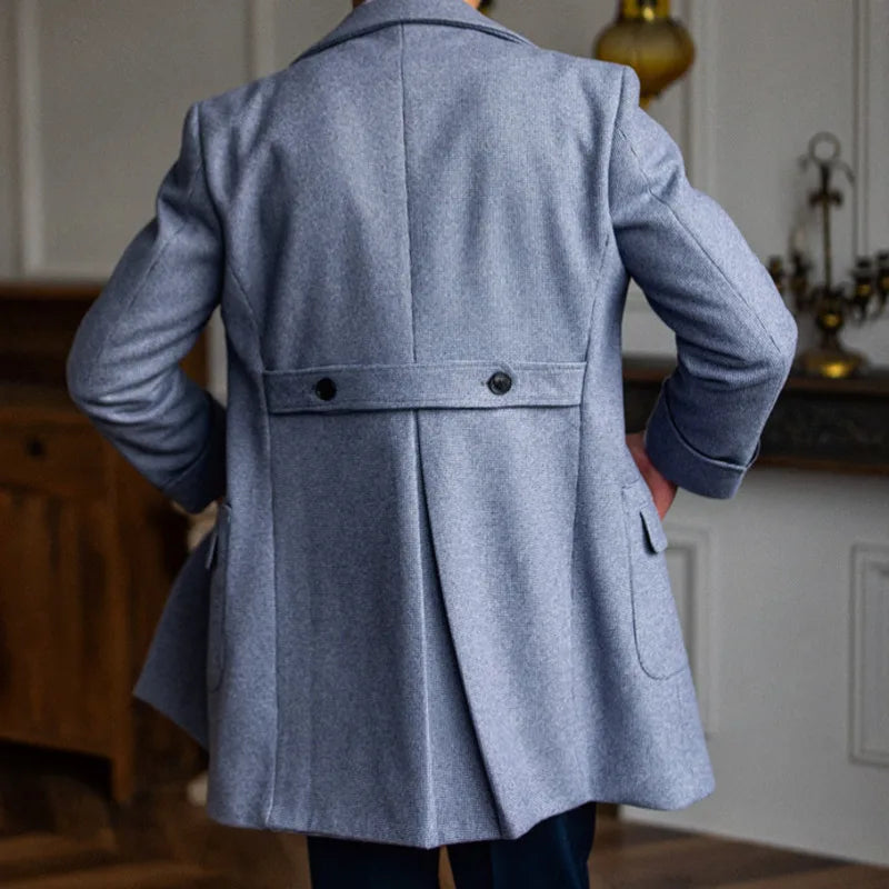 Double Breasted Men's Overcoat Looped LS001