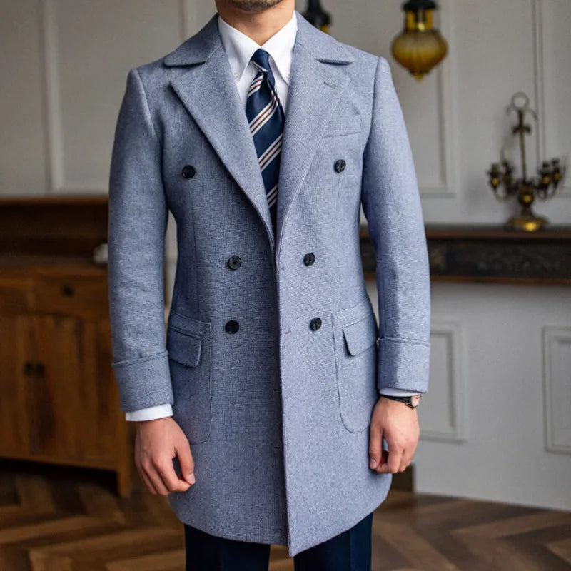 Double Breasted Men's Overcoat Looped LS001