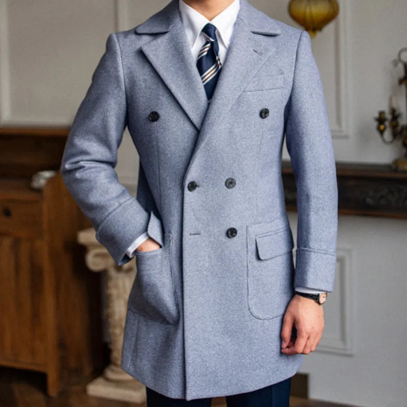 Double Breasted Men's Overcoat Looped LS001