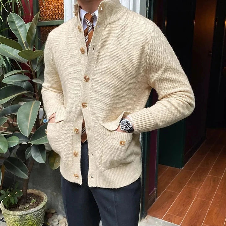 English Cardigan with Front Pockets