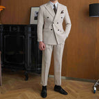 Double-Breasted Italian Suit Marsala