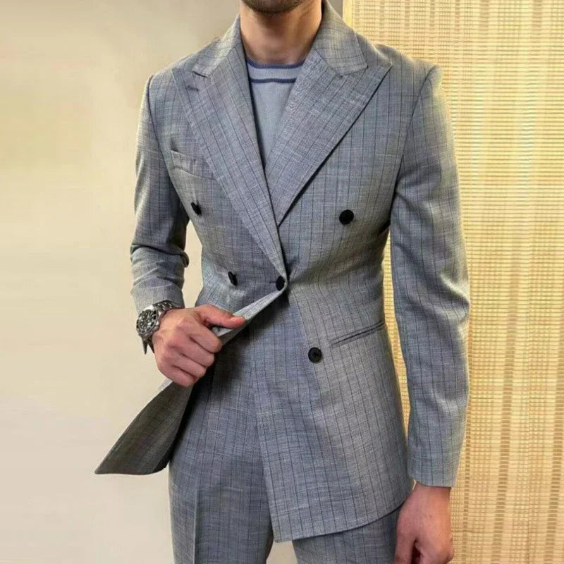 Double Breasted Blazer Looped LS033