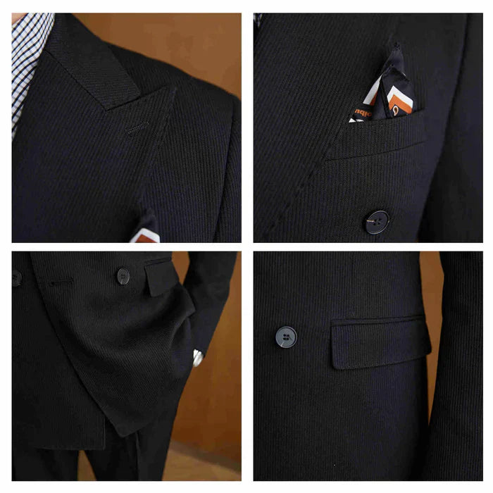 Double-Breasted Italian Suit Marsala