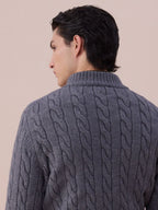Cable Knit Half-Zip Sweater